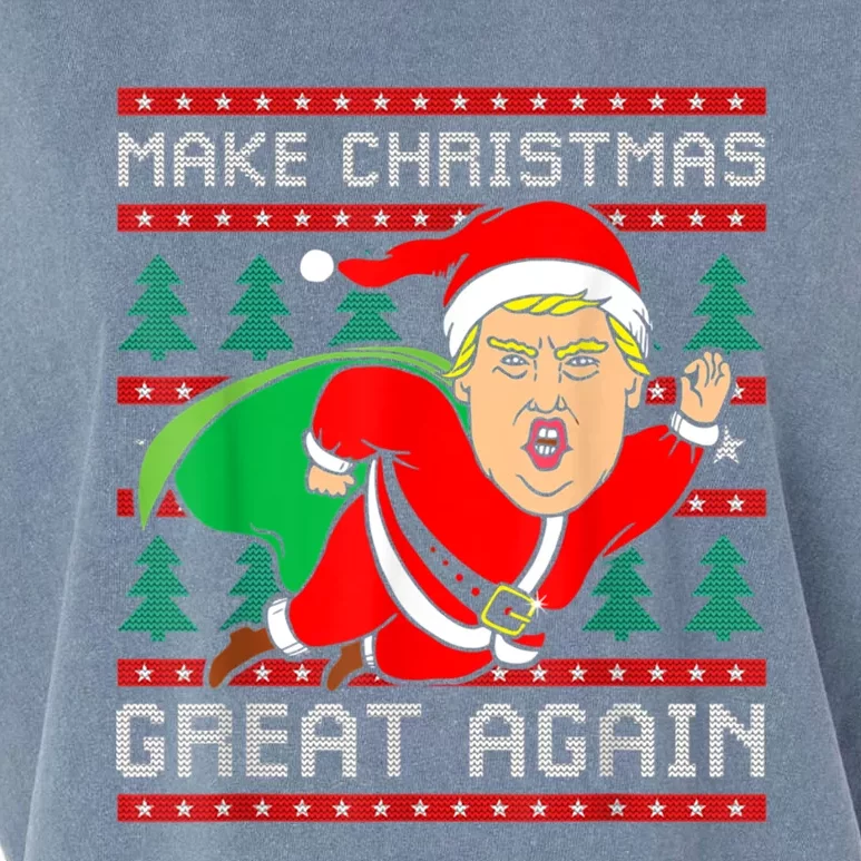 Funny Trump 2024 Make Christmas Great Again Ugly Sweater Cute Gift Garment-Dyed Women's Muscle Tee