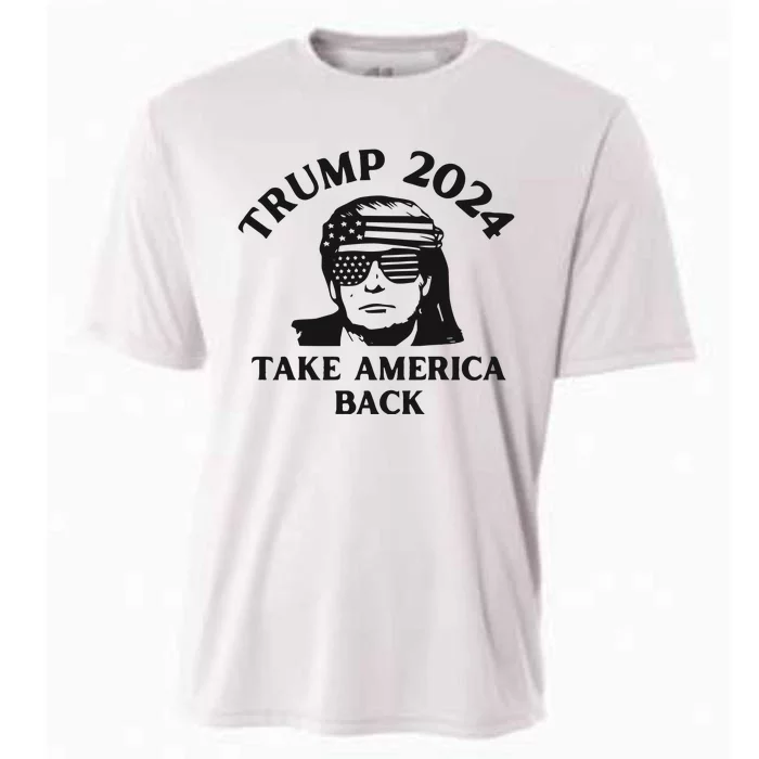 Funny Trump 2024 Take America Back Sunglasses Cooling Performance Crew T-Shirt