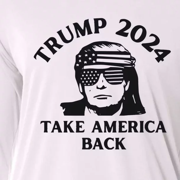 Funny Trump 2024 Take America Back Sunglasses Cooling Performance Long Sleeve Crew