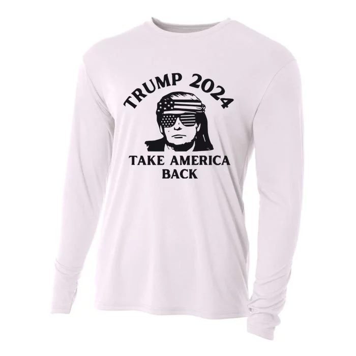 Funny Trump 2024 Take America Back Sunglasses Cooling Performance Long Sleeve Crew