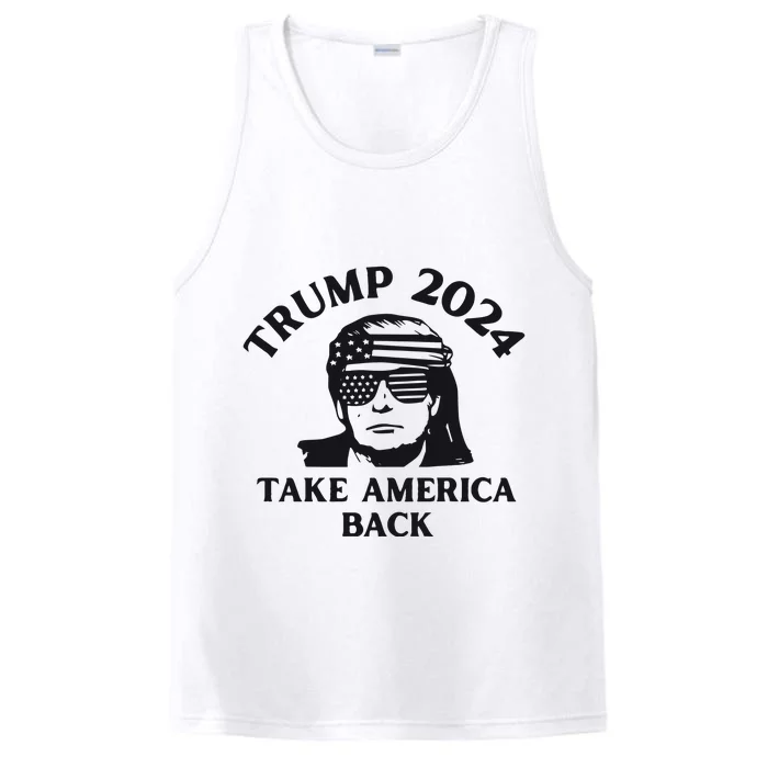 Funny Trump 2024 Take America Back Sunglasses Performance Tank