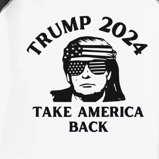 Funny Trump 2024 Take America Back Sunglasses Infant Baby Jersey Bodysuit