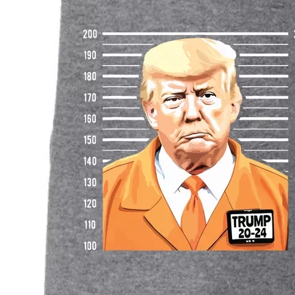 Funny Trump 2024 Prisoner Mugshot Doggie 3-End Fleece Hoodie