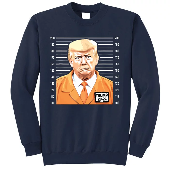 Funny Trump 2024 Prisoner Mugshot Tall Sweatshirt