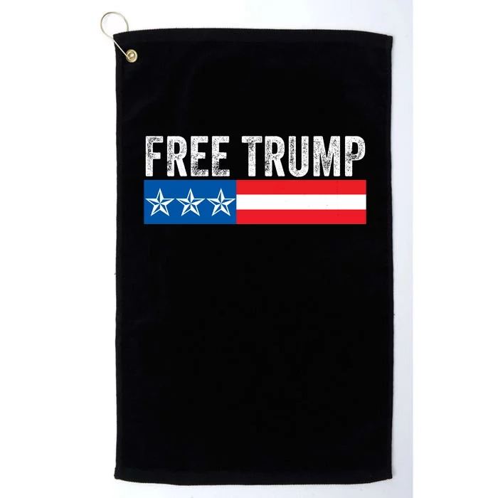 Free Trump 2024 Donald Trump USA Election Platinum Collection Golf Towel