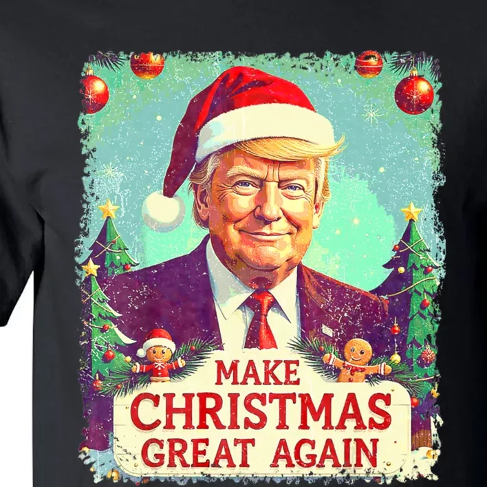 Funny Trump 2024 Make Christmas Great Again Ugly Tall T-Shirt