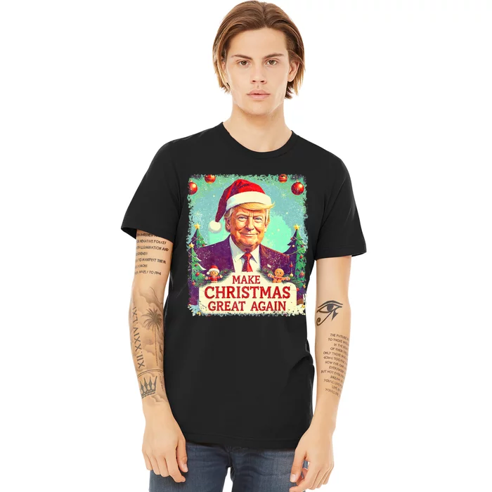 Funny Trump 2024 Make Christmas Great Again Ugly Premium T-Shirt