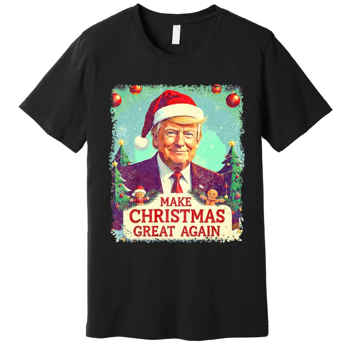 Funny Trump 2024 Make Christmas Great Again Ugly Premium T-Shirt