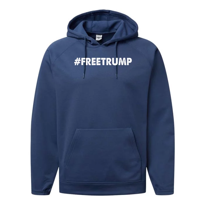 Free Trump 2024 Pro Donald Trump Performance Fleece Hoodie