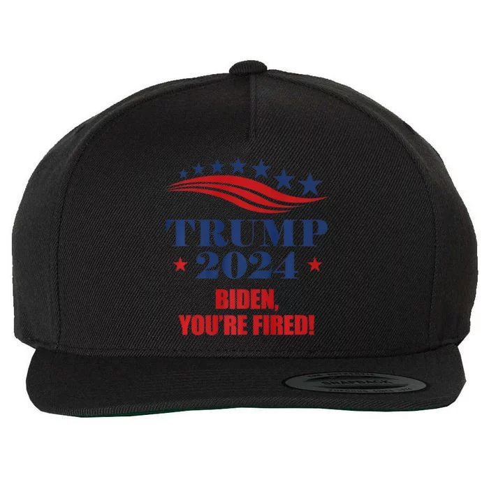 Funny Trump 2024 Biden You're Fired Trump Return Anti Biden Wool Snapback Cap