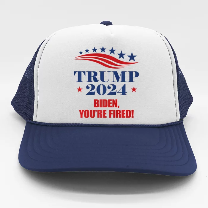 Funny Trump 2024 Biden You're Fired Trump Return Anti Biden Trucker Hat