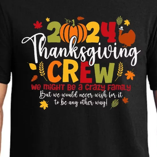 Family Thanksgiving 2024 Thanksgiving Crew Turkey Matching Pajama Set