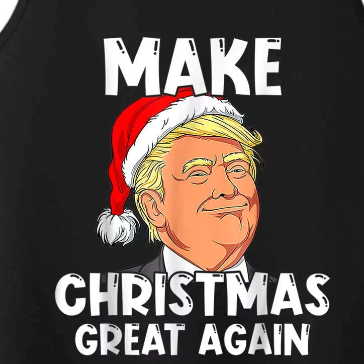 Funny Trump 2024 Make Christmas Great Again Ugly Sweater Performance Tank