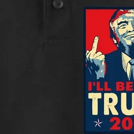 Funny Trump 2024 ILl Be Back Trump Middle Finger Buck Fiden Dry Zone Grid Performance Polo