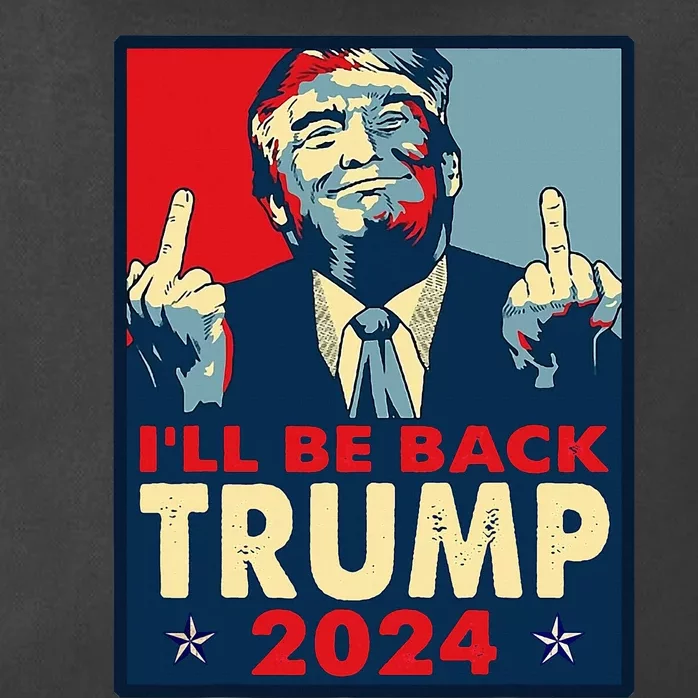 Funny Trump 2024 ILl Be Back Trump Middle Finger Buck Fiden Zip Tote Bag