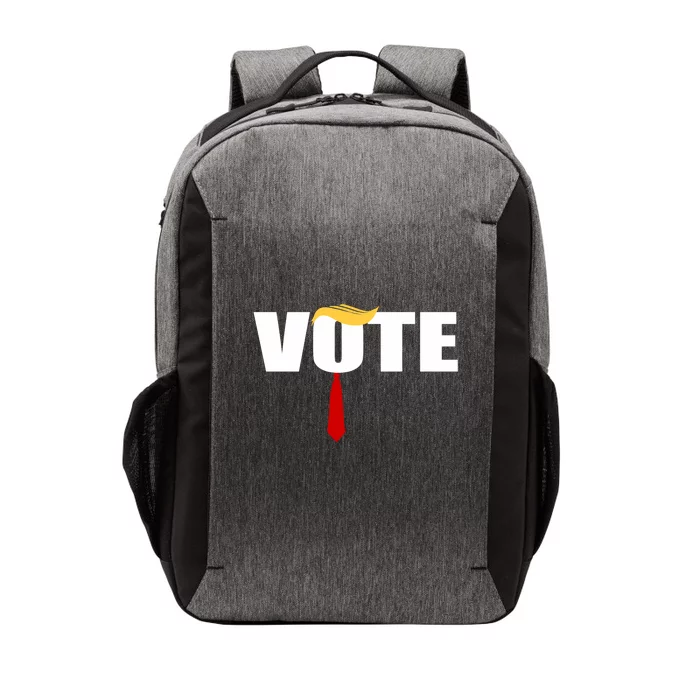 Funny Trump 2024 Vote With Trump Hair And Red Necktie Vector Backpack