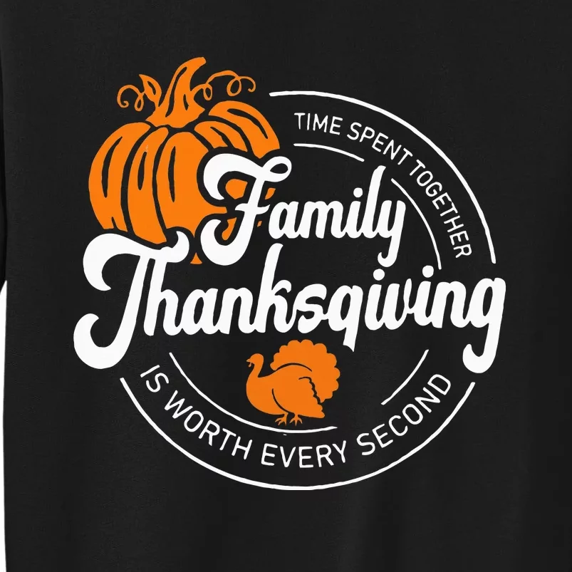 Family Thanksgiving 2024 Thankful For My Tribe Group Autumn Tall Sweatshirt