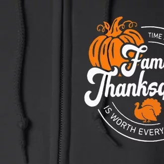 Family Thanksgiving 2024 Thankful For My Tribe Group Autumn Full Zip Hoodie