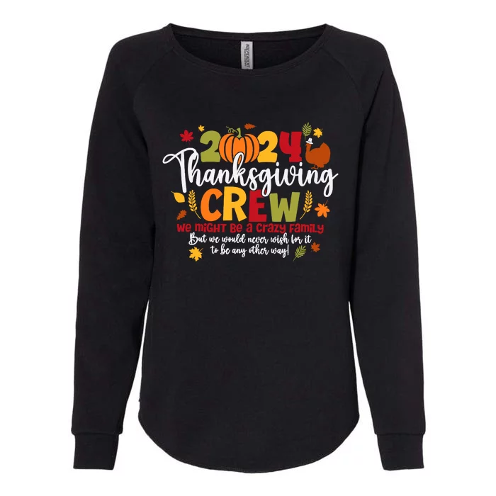 Family Thanksgiving 2024 Thanksgiving Crew Turkey Matching Womens California Wash Sweatshirt