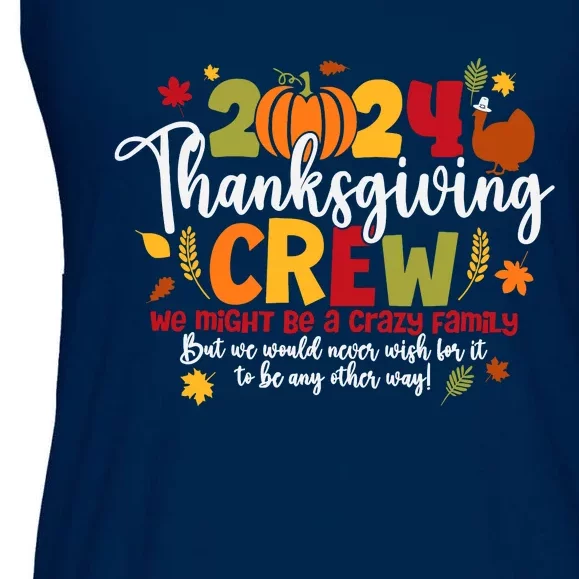 Family Thanksgiving 2024 Thanksgiving Crew Turkey Matching Ladies Essential Flowy Tank