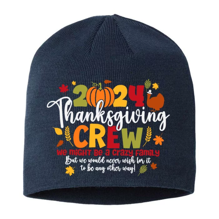 Family Thanksgiving 2024 Thanksgiving Crew Turkey Matching 8 1/2in Sustainable Knit Beanie