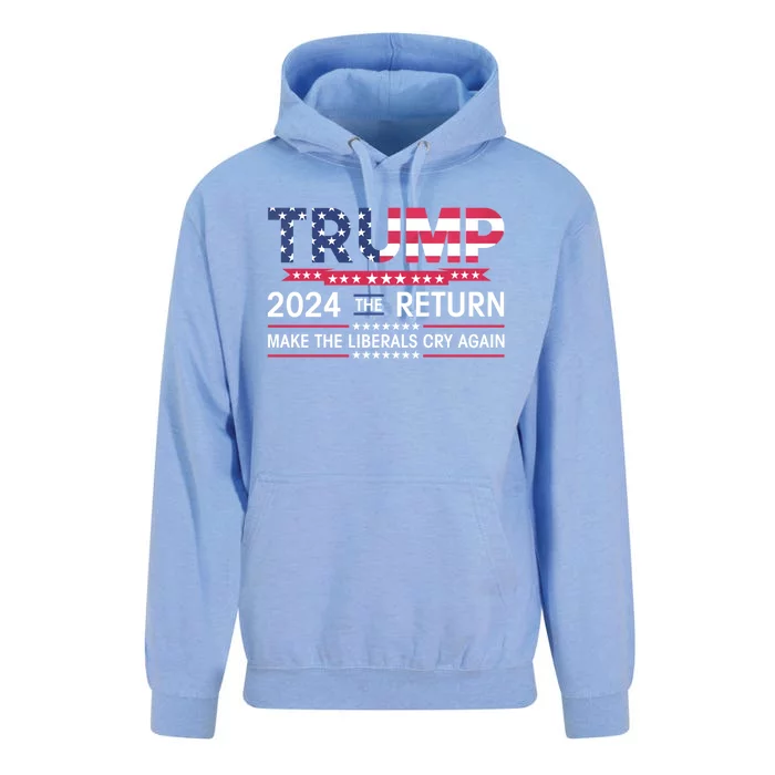 Funny Trump 2024 The Return Make Liberals Cry Again Election Unisex Surf Hoodie