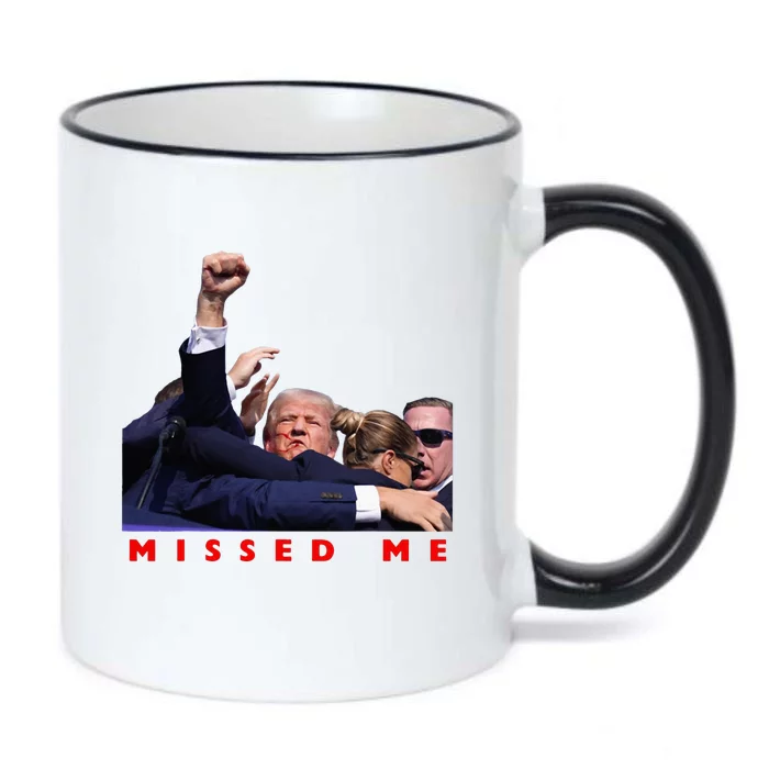 Funny Trump 2024 Missed Me Black Color Changing Mug