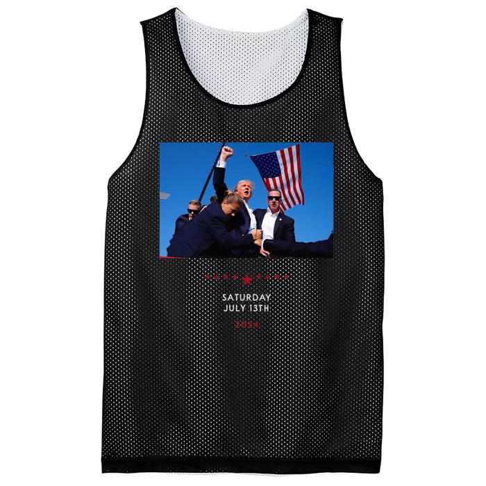 Funny Trump 2024 Shooting At Trump Rally In Pennsylvania Mesh Reversible Basketball Jersey Tank