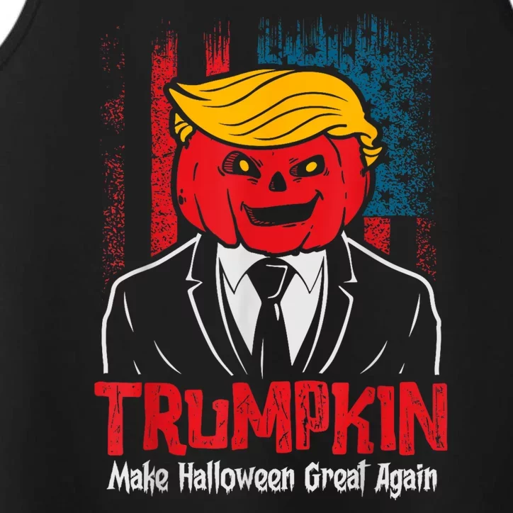 Funny Trumpkin 2024 Usa Make Halloween Great Again Performance Tank