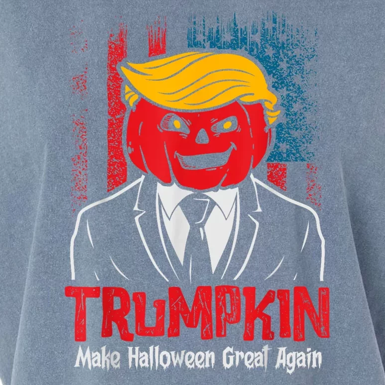 Funny Trumpkin 2024 Usa Make Halloween Great Again Garment-Dyed Women's Muscle Tee