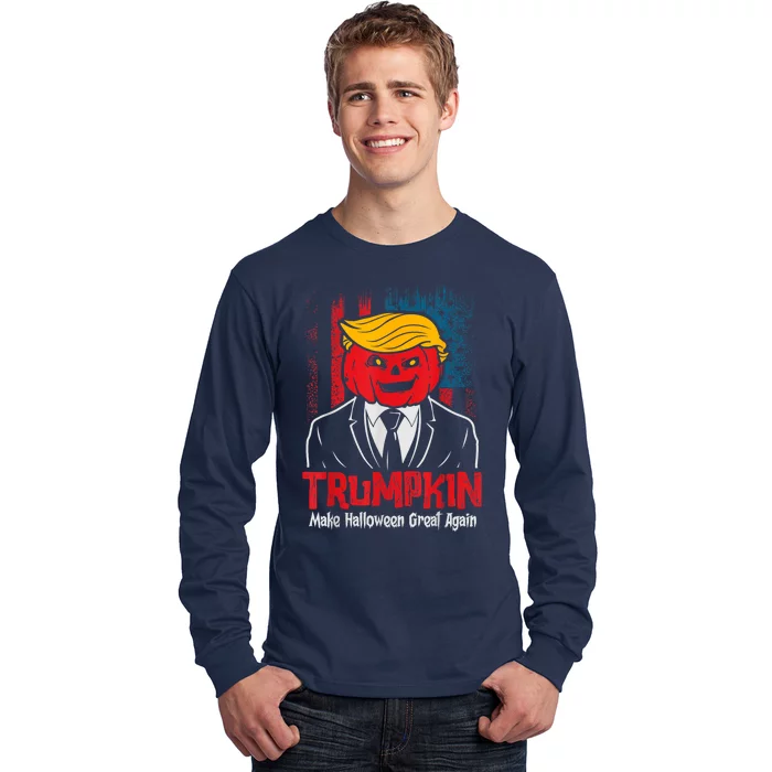 Funny Trumpkin 2024 Usa Make Halloween Great Again Long Sleeve Shirt