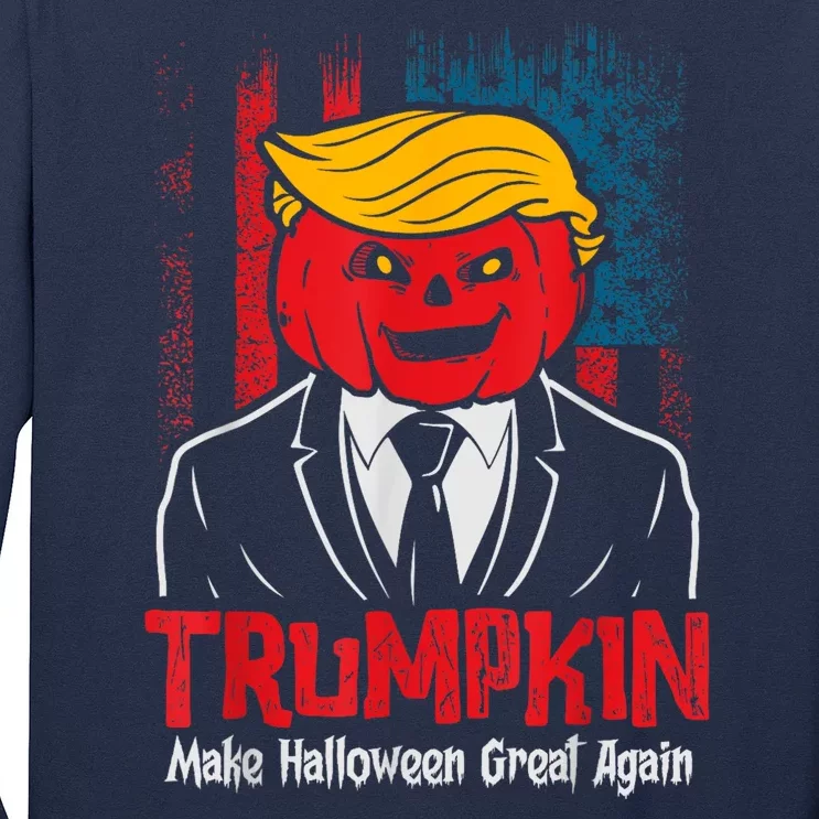 Funny Trumpkin 2024 Usa Make Halloween Great Again Long Sleeve Shirt