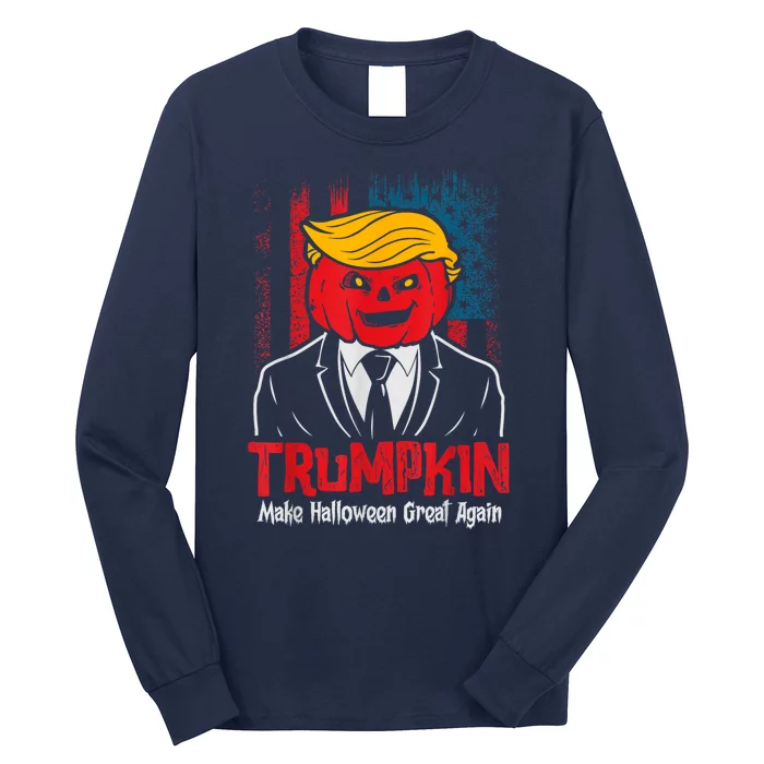 Funny Trumpkin 2024 Usa Make Halloween Great Again Long Sleeve Shirt