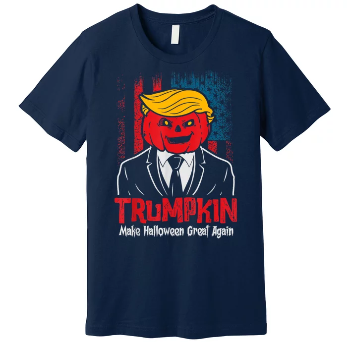 Funny Trumpkin 2024 Usa Make Halloween Great Again Premium T-Shirt