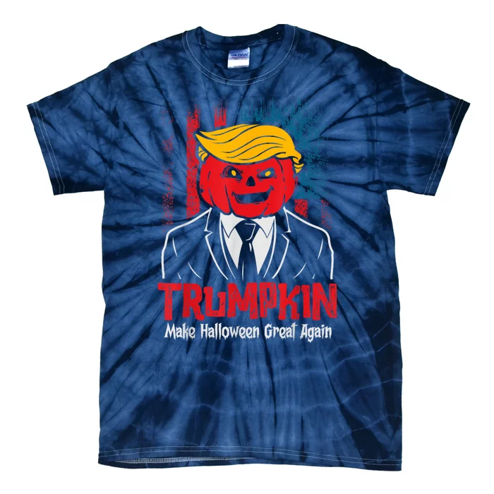 Funny Trumpkin 2024 Usa Make Halloween Great Again Tie-Dye T-Shirt