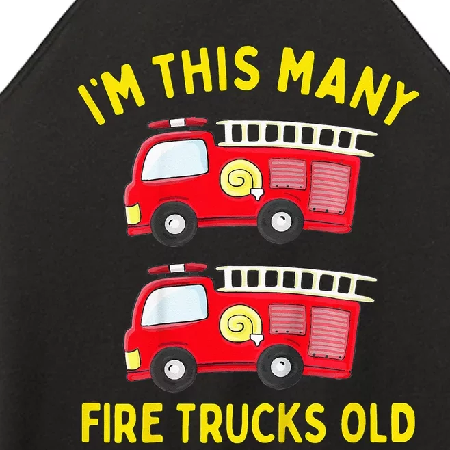 Fire Truck 2nd Birthday Firefighter 2 Two Women’s Perfect Tri Rocker Tank