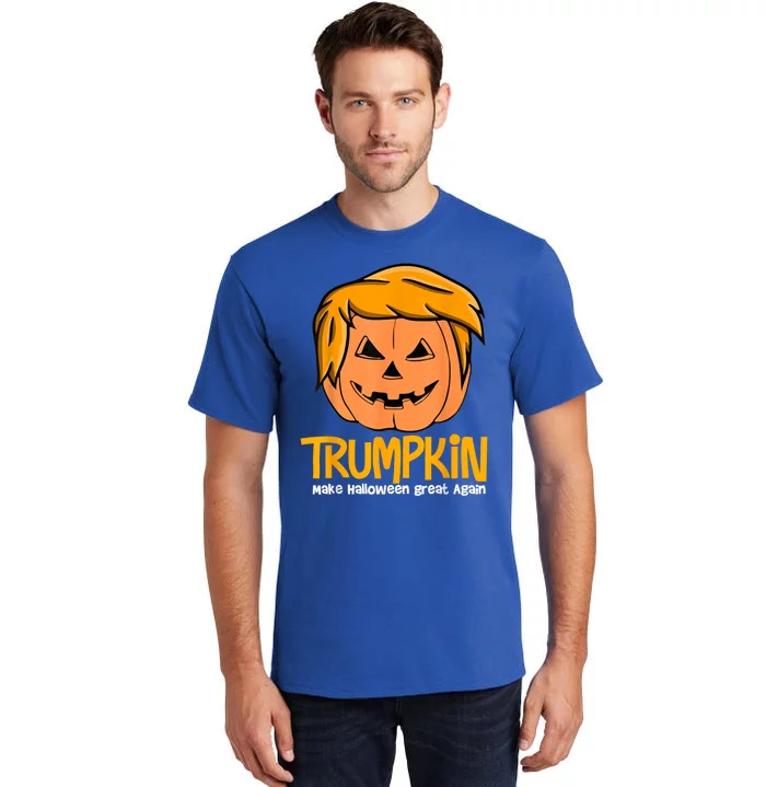 Funny Trumpkin 2024 Usa Make Halloween Great Again Tall T-Shirt