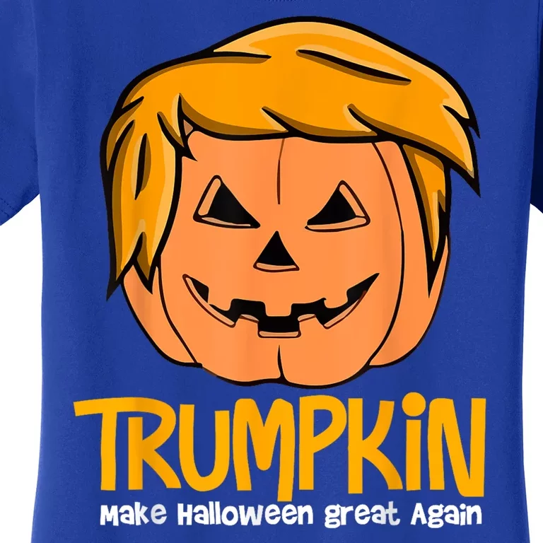 Funny Trumpkin 2024 Usa Make Halloween Great Again Women's T-Shirt