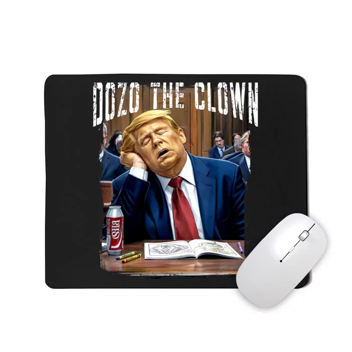 Funny Trump 2024 Clown Donald Trump Sleeping At Trial Mousepad