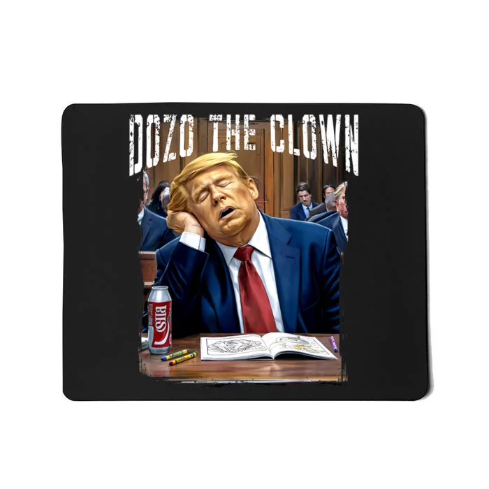 Funny Trump 2024 Clown Donald Trump Sleeping At Trial Mousepad