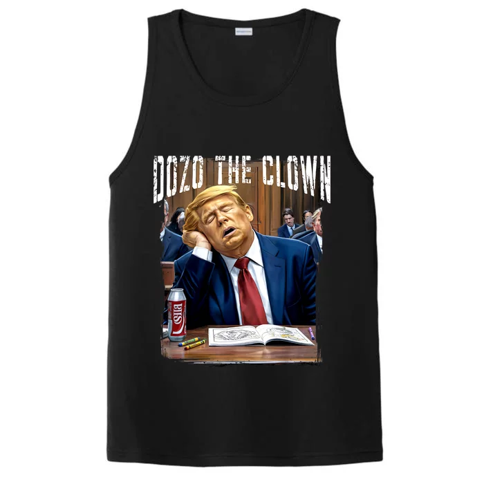 Funny Trump 2024 Clown Donald Trump Sleeping At Trial Performance Tank