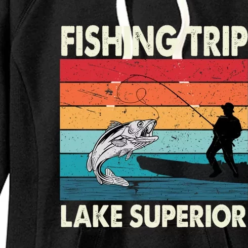 Fishing Trip 2024 Lake Superior Minnesota Gift Women's Fleece Hoodie