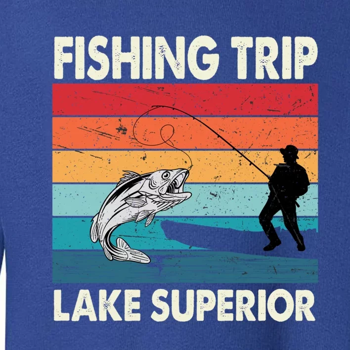 Fishing Trip 2024 Lake Superior Minnesota Gift Toddler Sweatshirt