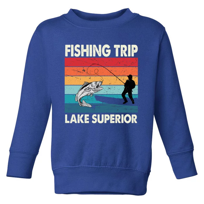 Fishing Trip 2024 Lake Superior Minnesota Gift Toddler Sweatshirt