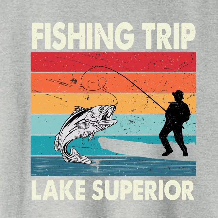 Fishing Trip 2024 Lake Superior Minnesota Gift Women's Crop Top Tee