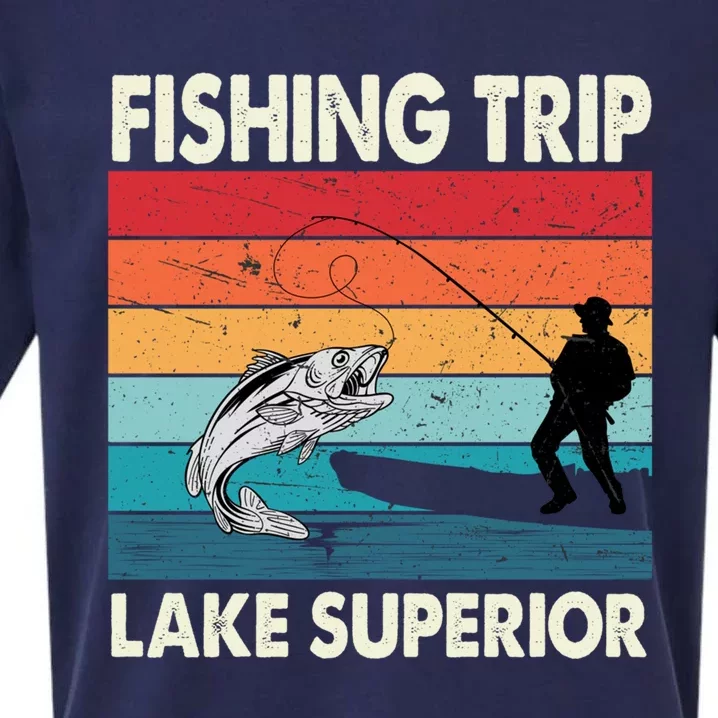 Fishing Trip 2024 Lake Superior Minnesota Gift Sueded Cloud Jersey T-Shirt