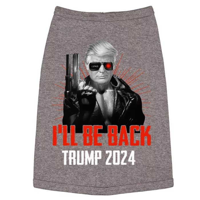 Funny Trump 2024 45 47 Trumpinator ILl Be Back Save America Doggie Tank