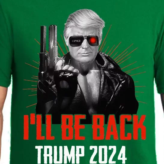 Funny Trump 2024 45 47 Trumpinator ILl Be Back Save America Pajama Set