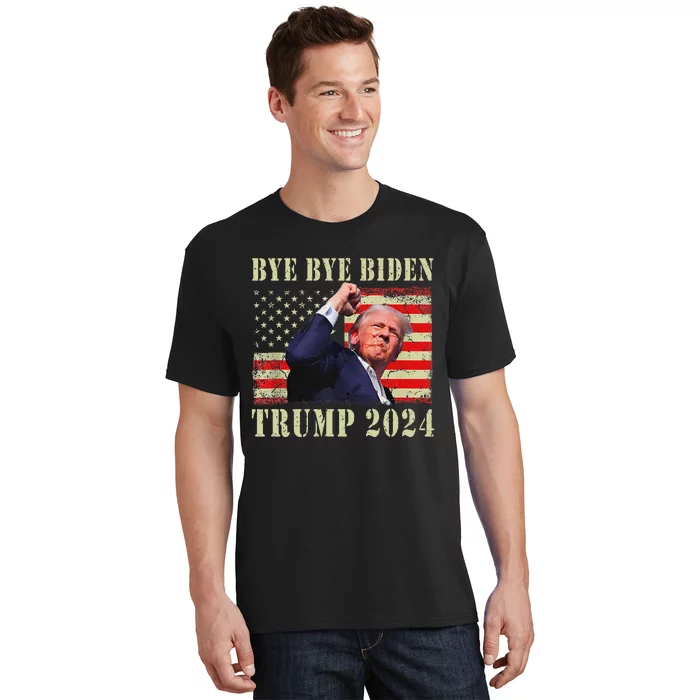 Funny Trump 2024 Bye Bye Biden Dropped Out Election 2024 T-Shirt