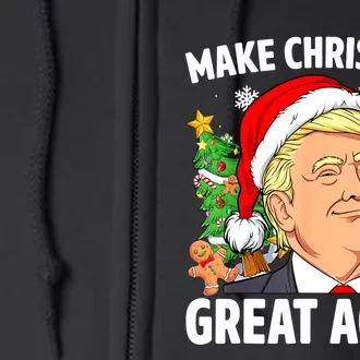 Funny Trump 2024 Make Christmas Great Again Women Gift Full Zip Hoodie